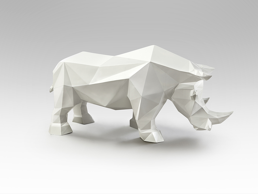 Schuller  Decorative figures Future Rhino 567718  -FUTURE RHINO- RHINOCEROS FIGURE, WHITE