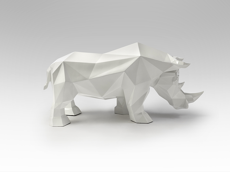 Schuller  Decorative figures Future Rhino 567718  -FUTURE RHINO- RHINOCEROS FIGURE, WHITE