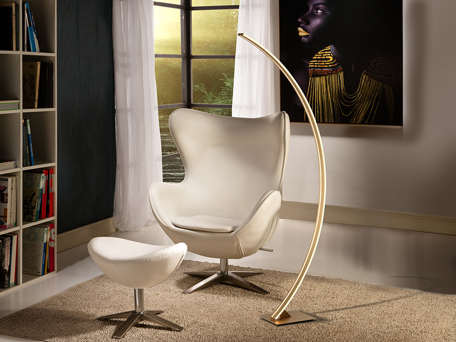 Schuller Lighting Floor lamps Arcus 589204  ·ARCUS· FLOOR LAMP, GOLD