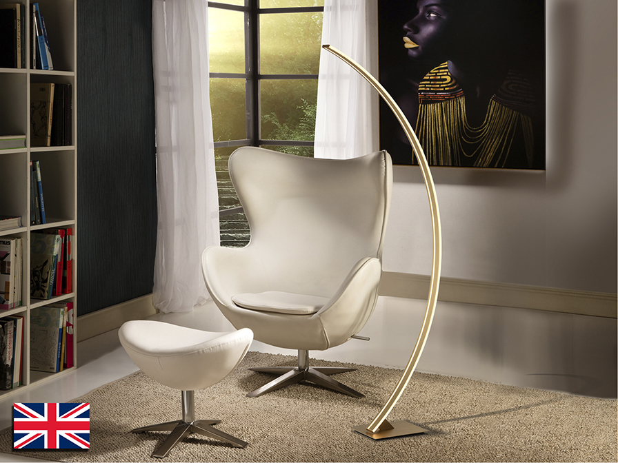 Schuller Ligthing Floor lamps Arcus 589204UK  ·ARCUS· FLOOR LAMP, GOLDEN, UK