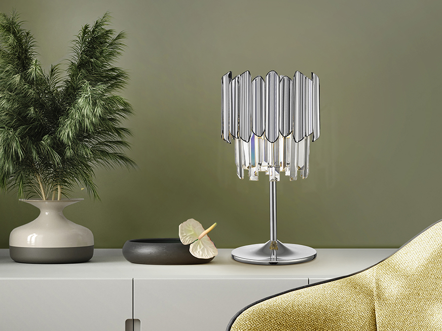 Schuller  Table lamps Tiara 605274  TIARA- TABLE LAMP 1L CHROME