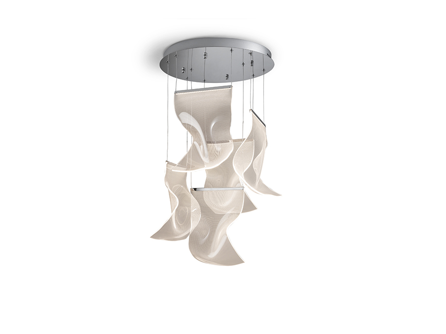 Schuller Lighting Pendants Velos 609531N  ·VELOS II· LAMP, 5L, CHROME