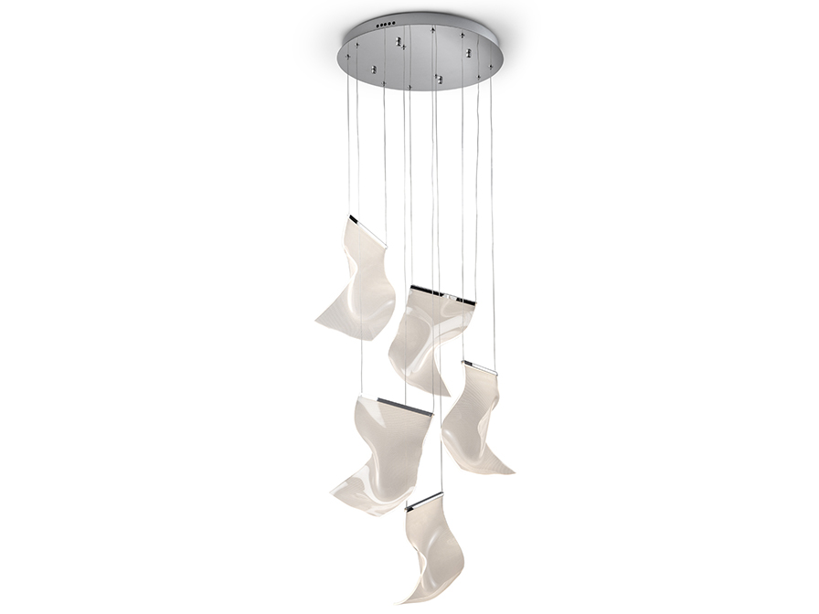 Schuller Lighting Pendants Velos 609531N  ·VELOS II· LAMP, 5L, CHROME