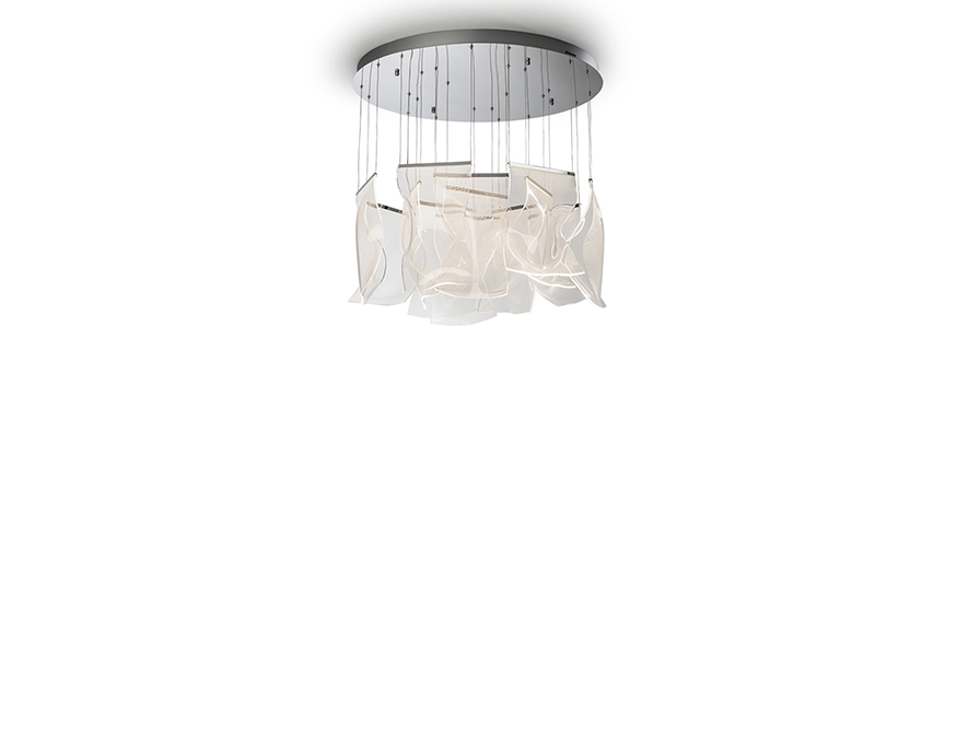 Schuller Lighting Pendants Velos 609647ND  ·VELOS II· LAMP 13L., CHROME, DIMMABLE