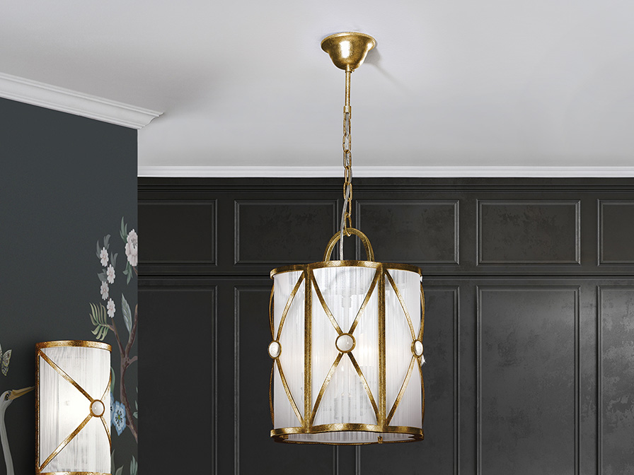 Schuller Ligthing Pendants Esparta 615372  ·ESPARTA· LAMP 3L., GOLD