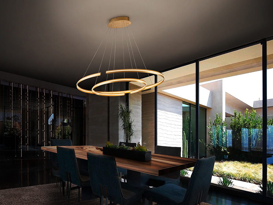 Schuller Lighting Pendants Elipse 652043B  ·ELIPSE· LARGE LAMP, GOLD