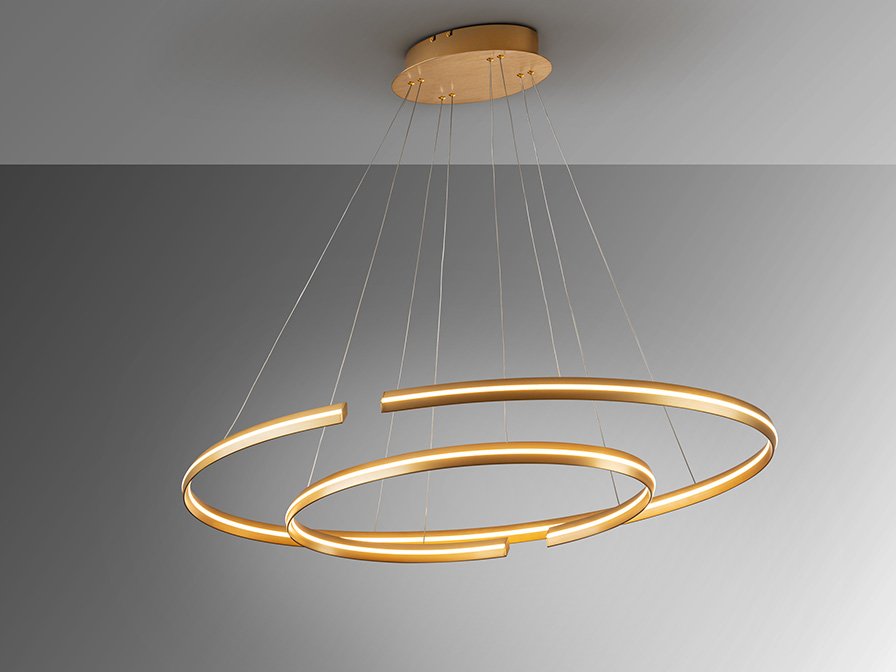 Schuller Lighting Pendants Elipse 652043B  ·ELIPSE· LARGE LAMP, GOLD