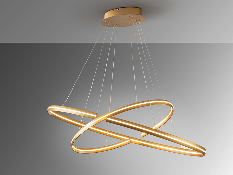 Schuller Lighting Pendants Elipse 652043B  ·ELIPSE· LARGE LAMP, GOLD