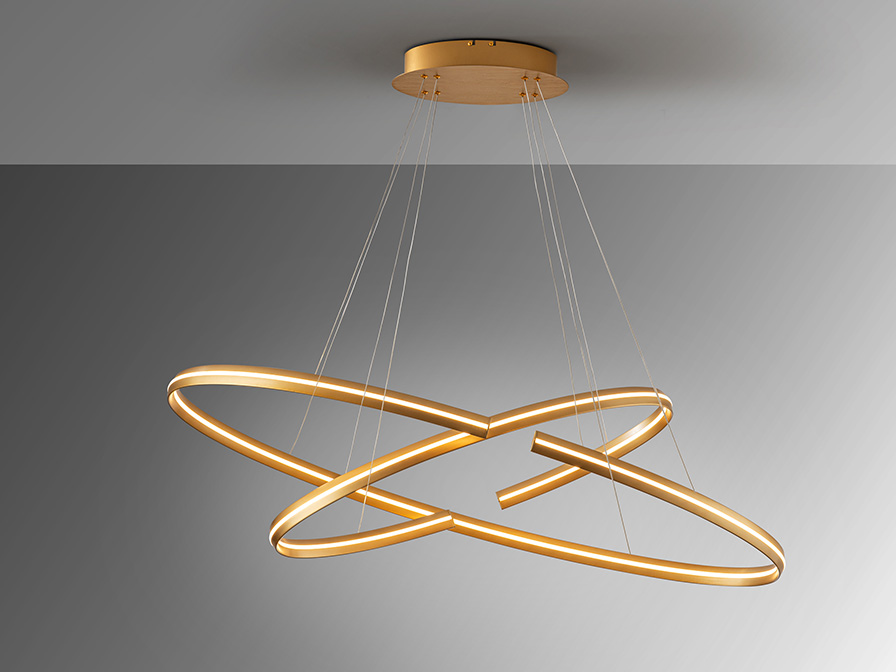 Schuller Lighting Pendants Elipse 652043B  ·ELIPSE· LARGE LAMP, GOLD