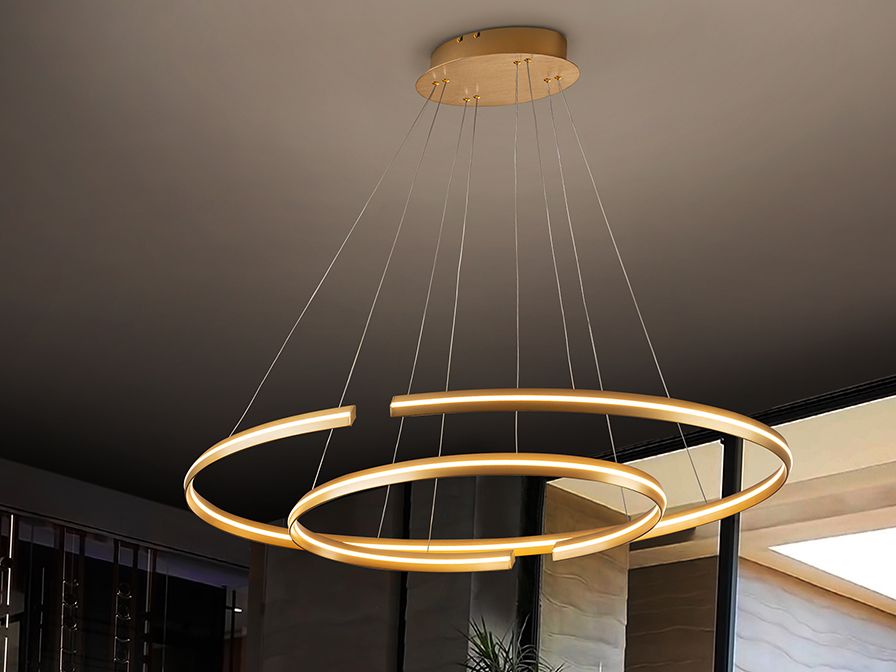 Schuller Lighting Pendants Elipse 652043B  ·ELIPSE· LARGE LAMP, GOLD