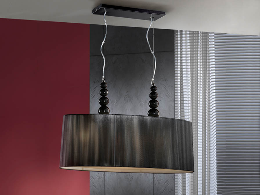 Schuller Lighting Pendants Mercury 664126  ·Mercury· double pendant 4L., black