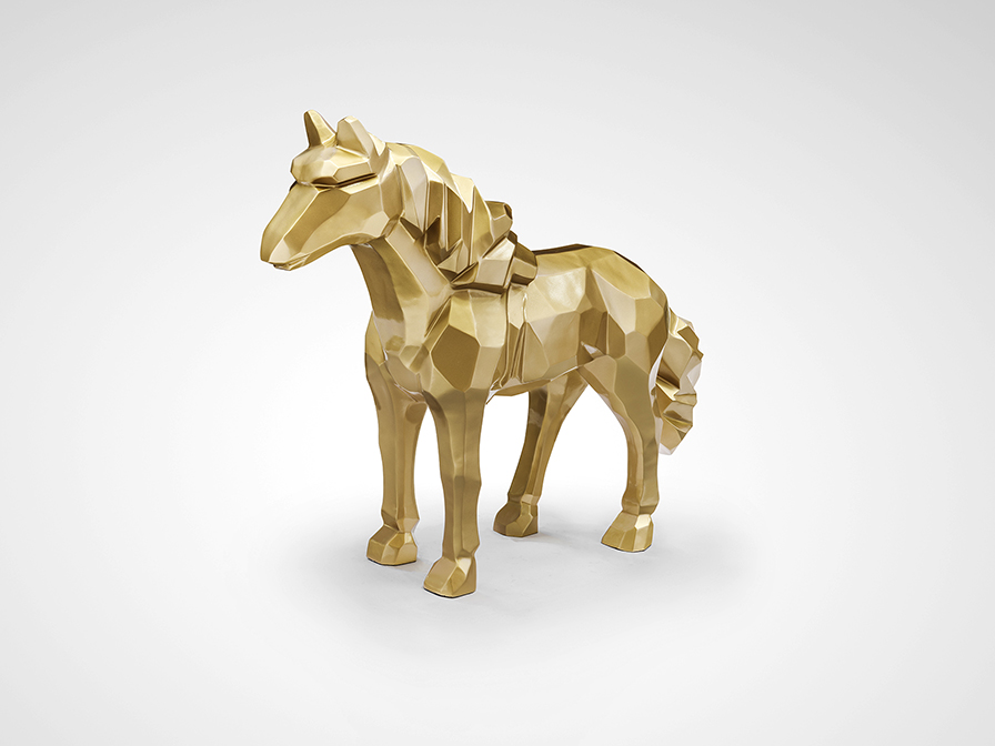 Schuller  Decorative figures Future Horse 679466  -FUTURE HORSE- HORSE FIGURE, GOLD