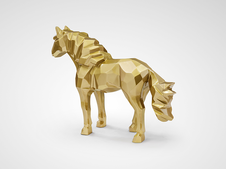 Schuller  Decorative figures Future Horse 679466  -FUTURE HORSE- HORSE FIGURE, GOLD