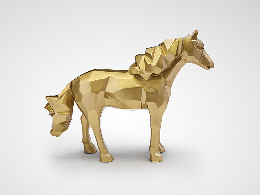 Schuller  Decorative figures Future Horse 679466  -FUTURE HORSE- HORSE FIGURE, GOLD