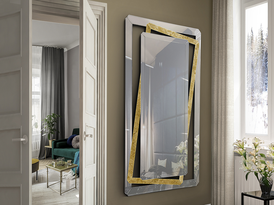 Schuller Decoration,mirrors and.. Glass mirrors Nora 693646  ·NORA· MIRROR, GOLD