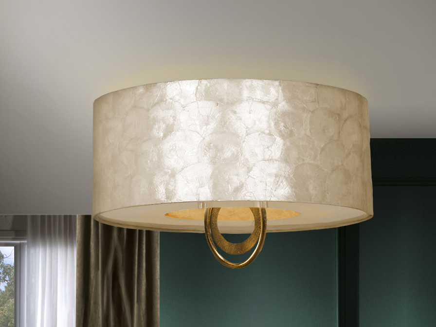 Schuller Lighting Flush Ceiling Lamps Edén 716478  ·EDEN· CEILING LAMP 4L. Ø55, GOLD