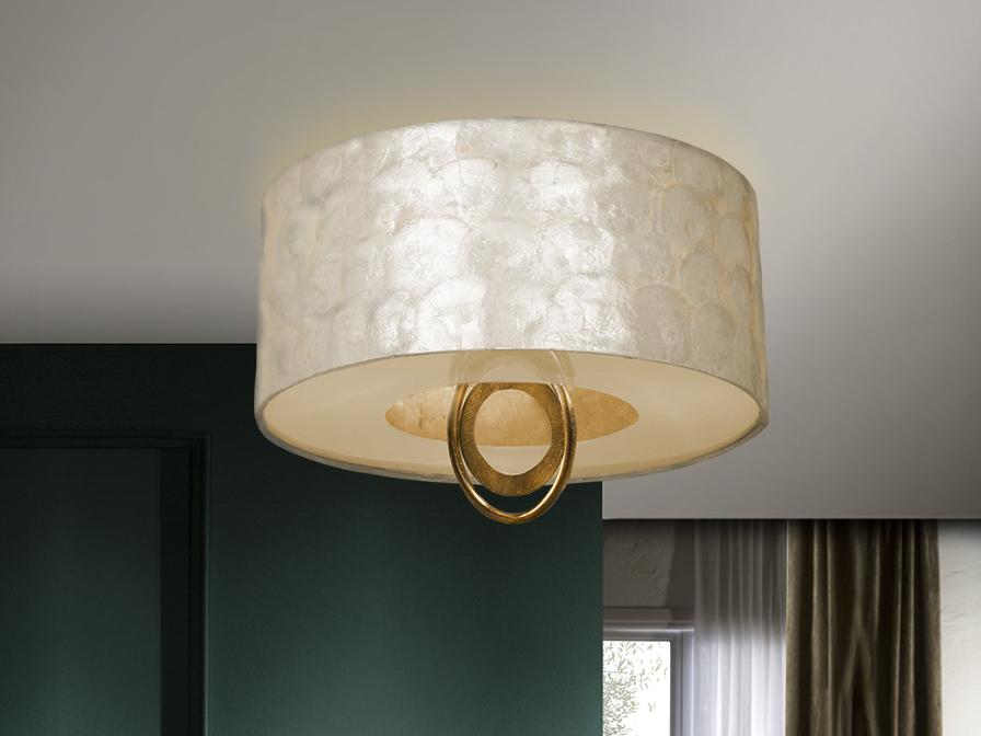 Schuller Lighting Flush Ceiling Lamps Edén 716583  ·EDEN· CEILING LAMP 3L. Ø40, GOLD