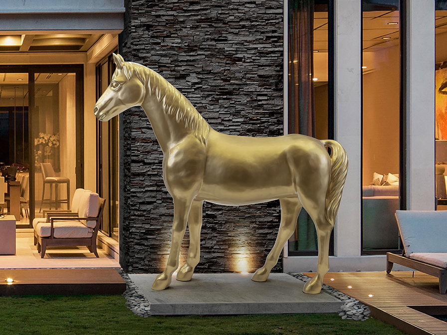 Schuller  Decorative figures Pegaso 718622  PEGASO- LARGE HORSE FIGURE, GOLD