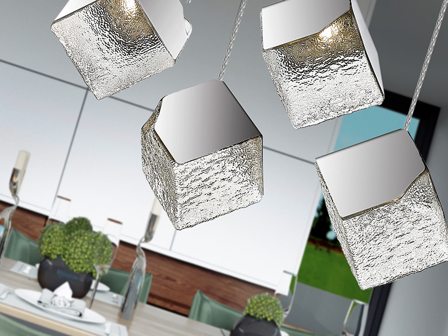 Schuller  Pendants Priscila 720588  ·PRISCILA· LAMP 5L., CHROME