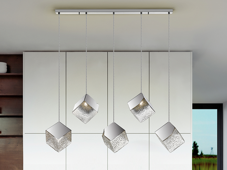 Schuller  Pendants Priscila 720588  ·PRISCILA· LAMP 5L., CHROME