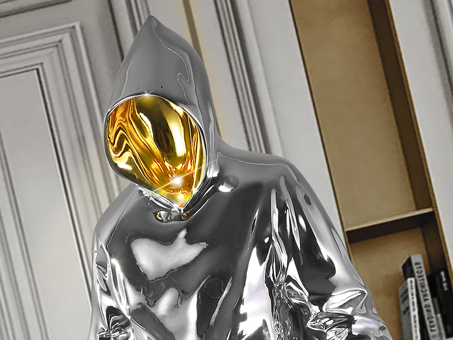 Schuller  Decorative figures Rapero 734938  RAPERO - FIGURE 1L CHROME GOLDEN