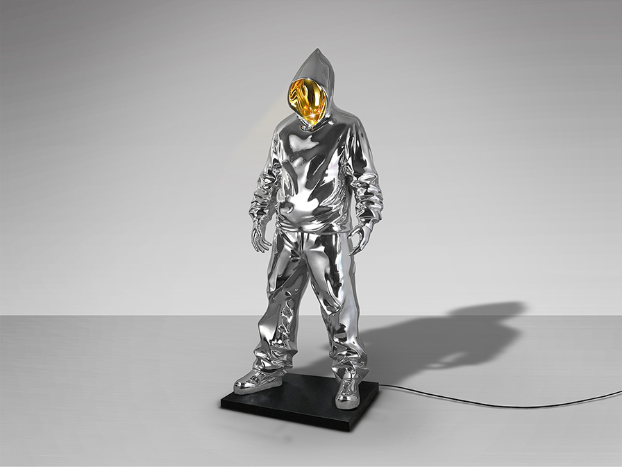 Schuller  Decorative figures Rapero 734938  RAPERO - FIGURE 1L CHROME GOLDEN