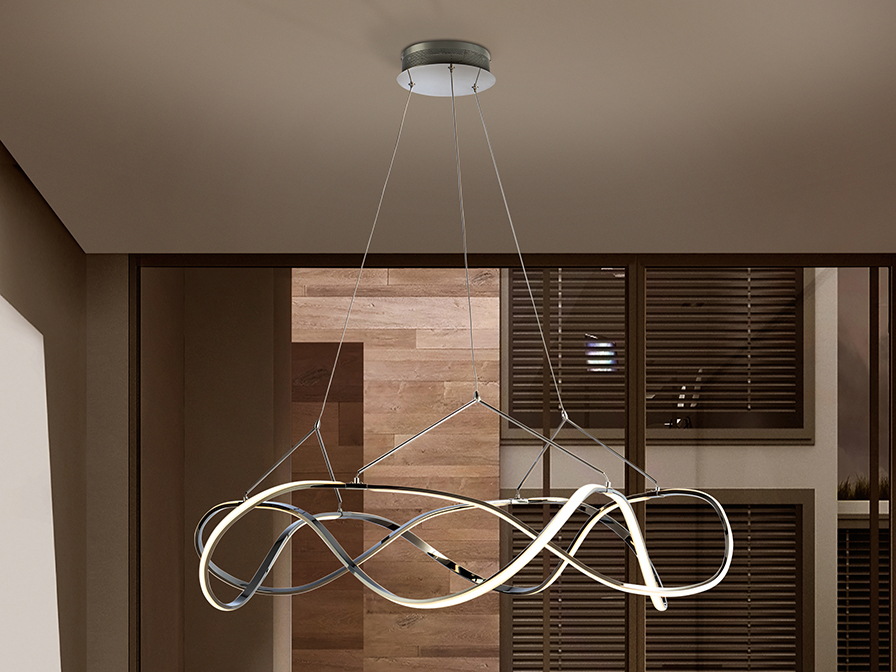 Schuller Lighting Pendants Molly 763585D  ·MOLLY· LED LAMP Ø100 CHROME, DIMMABLE