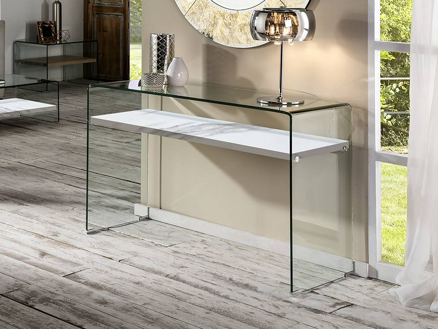 Schuller  Console tables Sonoma 764360  ·SONOMA·CONSOLE TABLE GLASS/WHITE