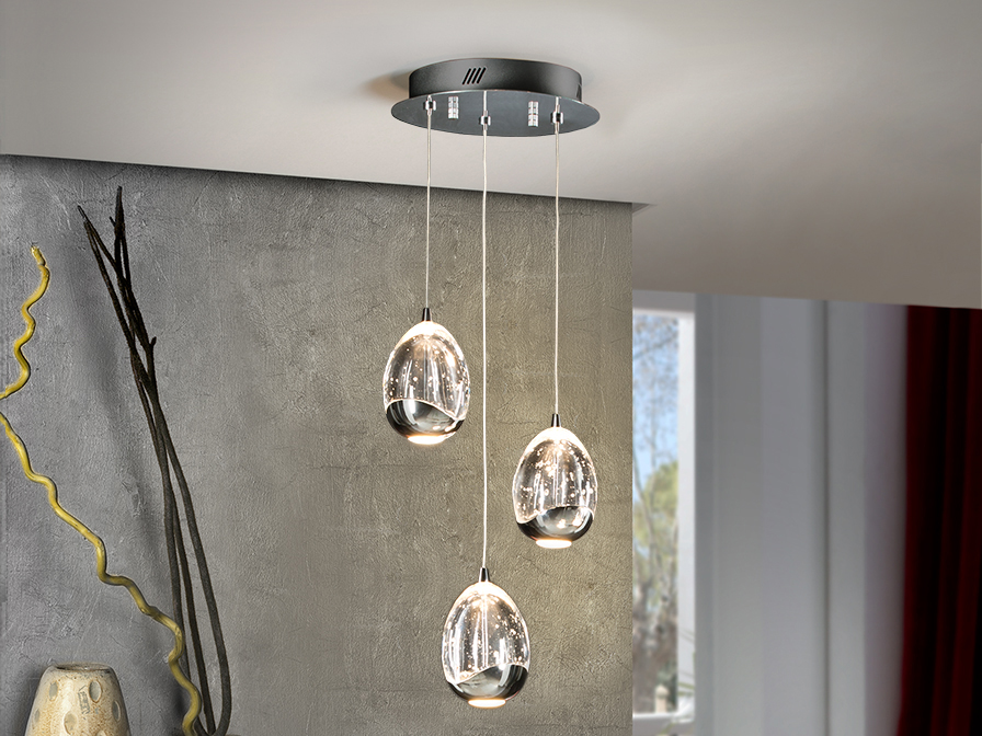 Schuller Lighting Pendants Rocio 783753  ·ROCIO· CHROMED LAMP Ø25 3LED