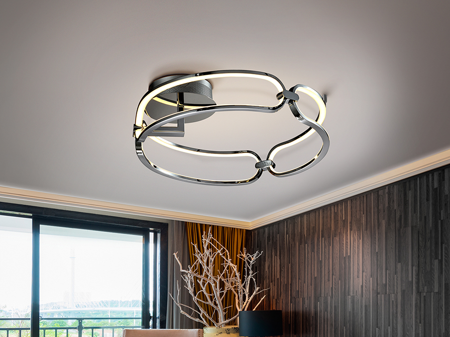 Schuller Lighting Flush Ceiling Lamps Colette 786485  ·COLETTE· LED CEILING LAMP Ø47, CHROME