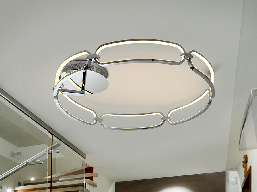 Schuller Lighting Flush Ceiling Lamps Colette 786577  ·COLETTE· LED CEILING LAMP Ø80, CHROME