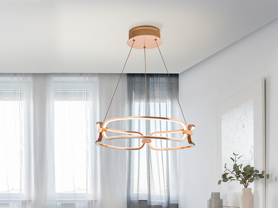 Schuller Ligthing Pendants Colette 786621D  ·COLETTE· LED LAMP Ø47 GOLD ROSE, DIMM