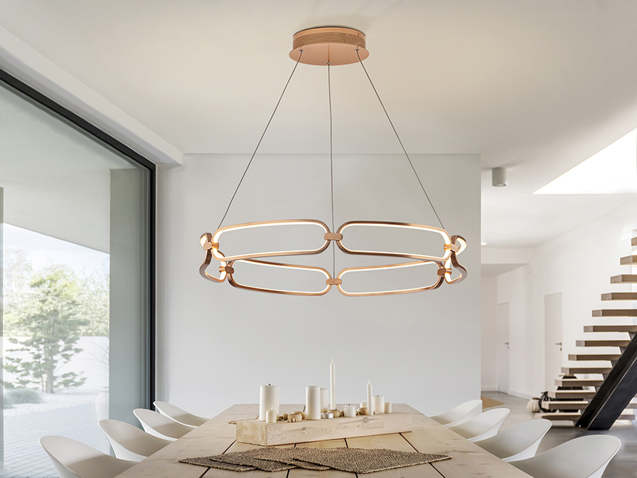 Schuller Lighting Pendants Colette 786966D  ·COLETTE· LED LAMP Ø80 ROSE GOLD, DIMMAB