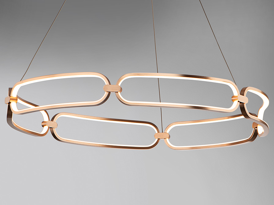 Schuller Lighting Pendants Colette 786966D  ·COLETTE· LED LAMP Ø80 ROSE GOLD, DIMMAB