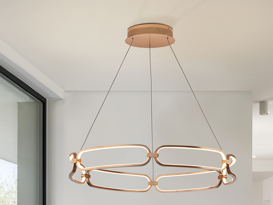 Schuller Lighting Pendants Colette 786966D  ·COLETTE· LED LAMP Ø80 ROSE GOLD, DIMMAB