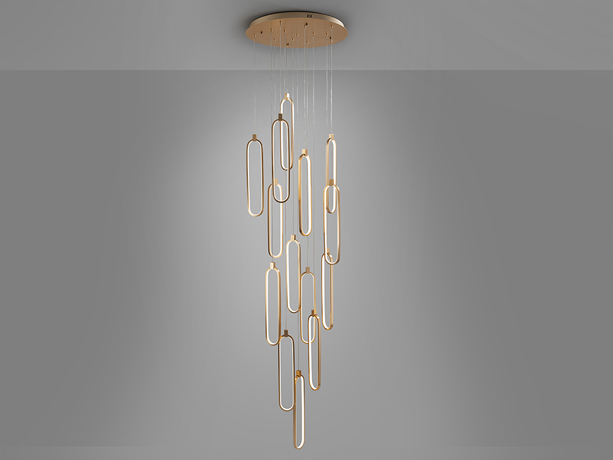 Schuller Lighting Pendants Colette 787433D  COLETTE - LAMP 14L ROSE GOLD DIMMABLE