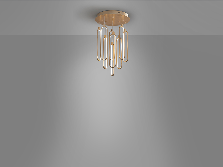 Schuller Lighting Pendants Colette 787594  COLETTE - LAMP 9L ROSE GOLD