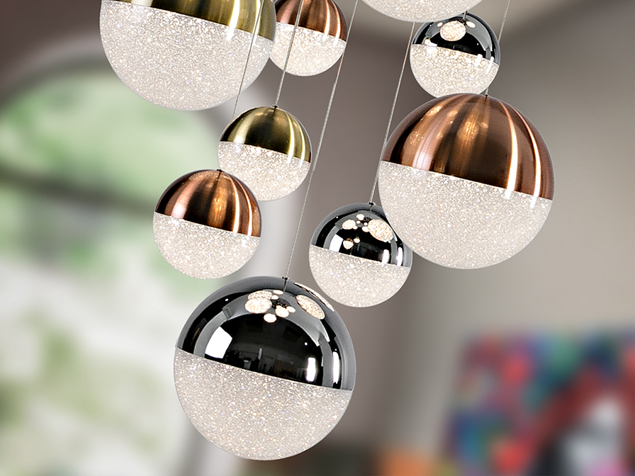 Schuller Lighting Large lamps Sphere 793258GD  ·SPHERE· LAMP 14L. Ø60x500, DIMMABLE