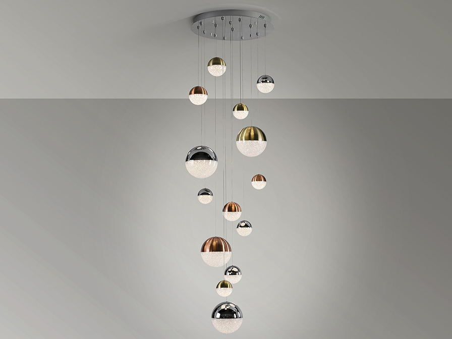 Schuller Lighting Large lamps Sphere 793258GD  ·SPHERE· LAMP 14L. Ø60x500, DIMMABLE