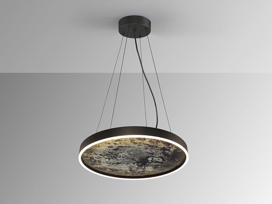 Schuller  Pendants Stone 803267  STONE- LAMP LED CCT -BLACK 60D