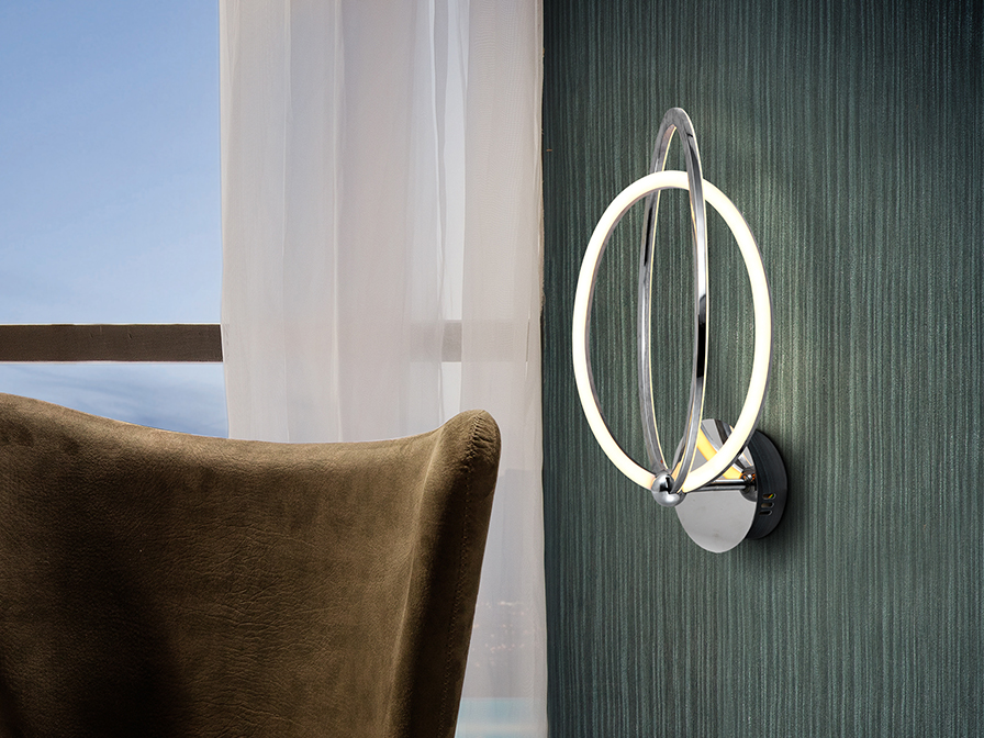 Schuller Ligthing Wall lamps Ocellis 814010  ·OCELLIS· LED WALL LAMP, CHROME