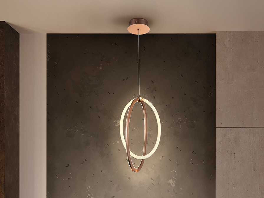 Schuller Lighting Pendants Ocellis 814263  ·OCELLIS· LED LAMP, Ø22, ROSE GOLD