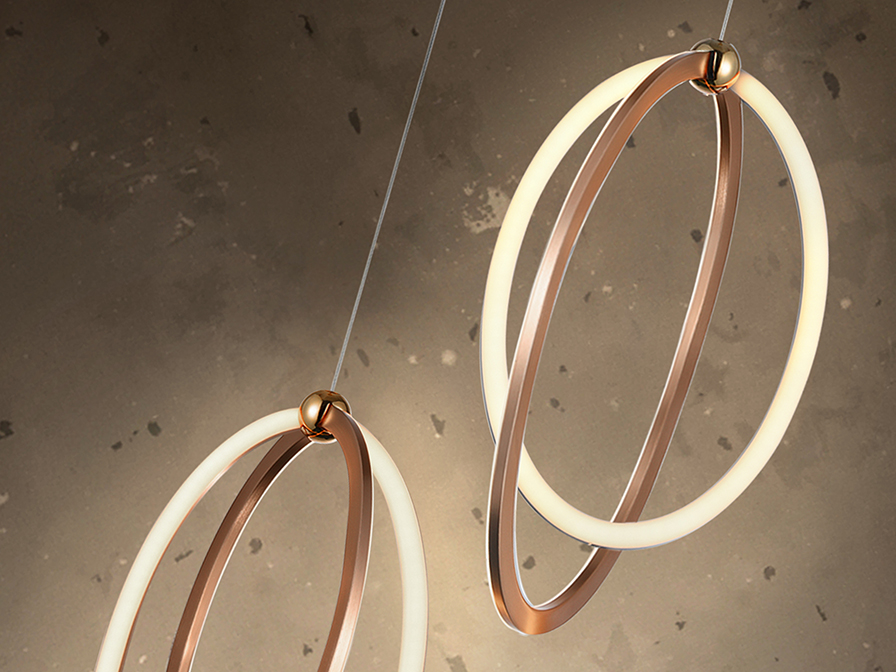 Schuller Lighting Pendants Ocellis 814263  ·OCELLIS· LED LAMP, Ø22, ROSE GOLD