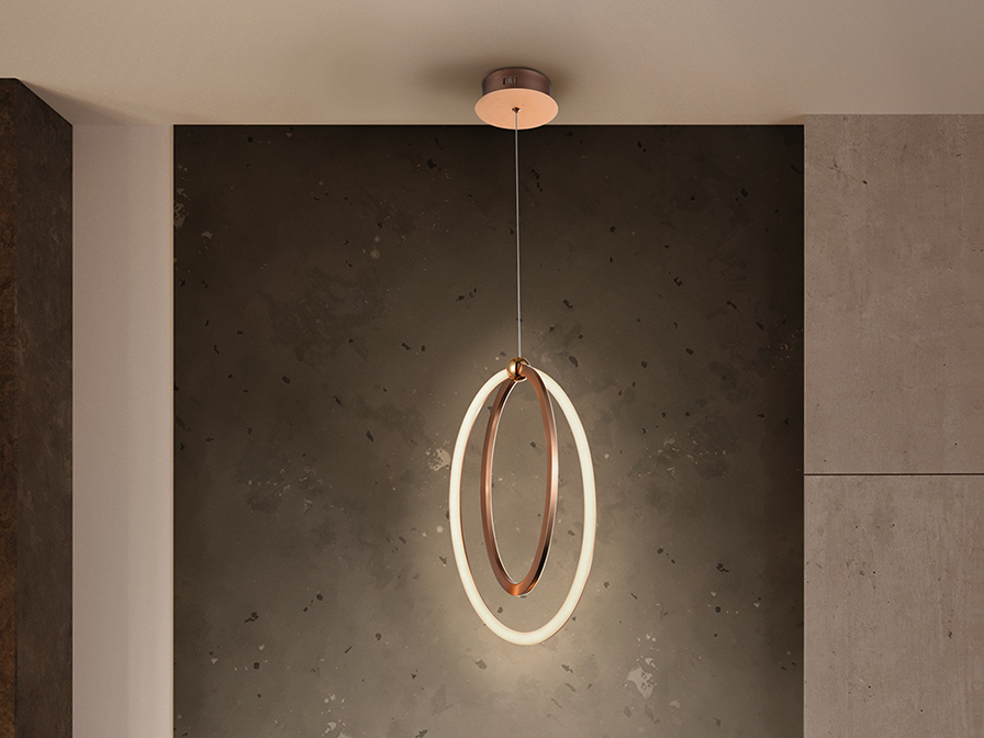 Schuller Lighting Pendants Ocellis 814263  ·OCELLIS· LED LAMP, Ø22, ROSE GOLD