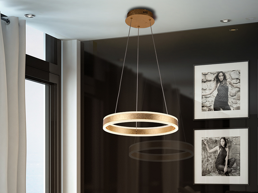 Schuller Lighting Pendants Helia 831940  ·HELIA· LED LAMP, GOLDEN, 50