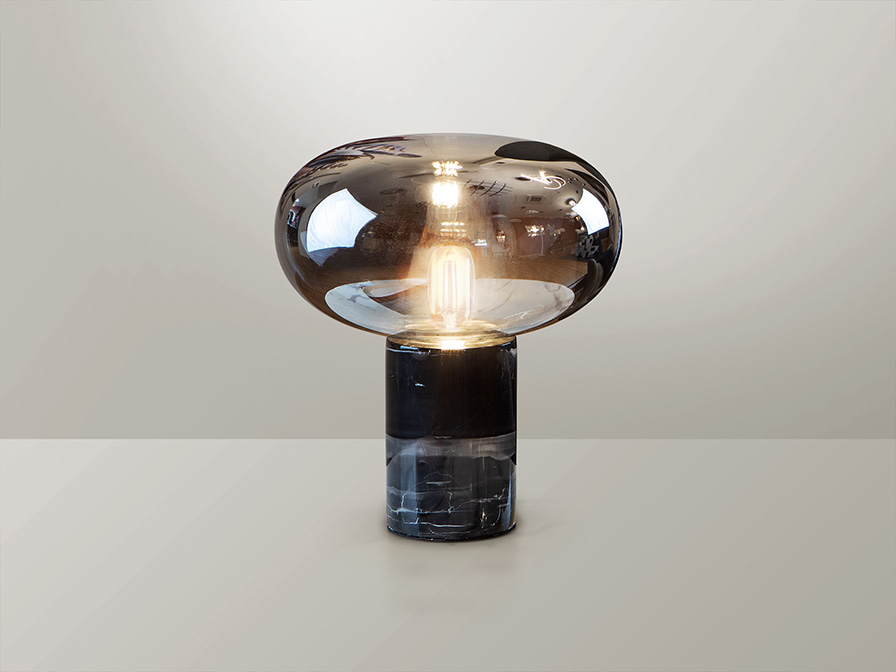 Schuller Lighting Table lamps Fungi 837125  ·FUNGI· TABLE LAMP 1L BLACK MARBLE