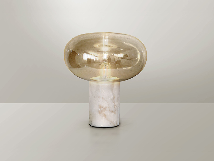 Schuller Lighting Table lamps Fungi 837156  ·FUNGI· TABLE LAMP 1L WHITE MARBLE