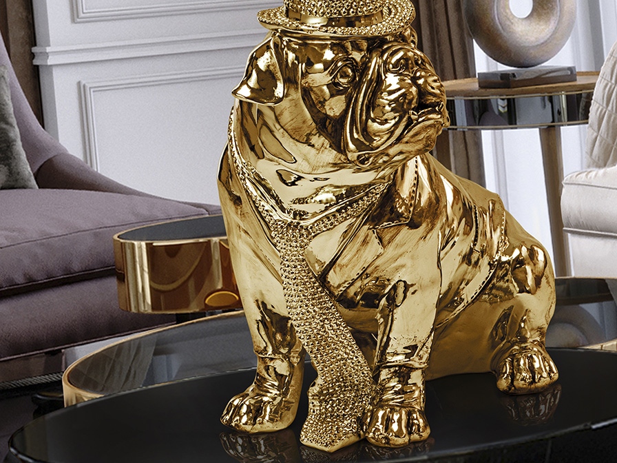 Schuller Furniture and decoration Decorative figures Bulldog 841368  ·BULL DOG· SMALL FIGURE, GOLDEN