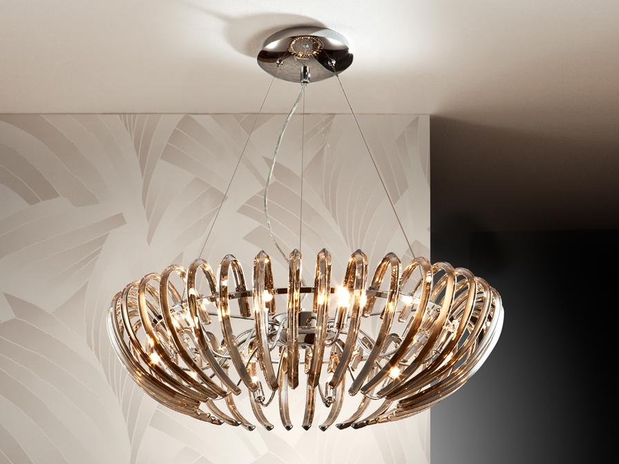 Schuller Lighting Pendants Ariadna 876124  ·ARIADNA· CHAMPAGNE LAMP 12L.