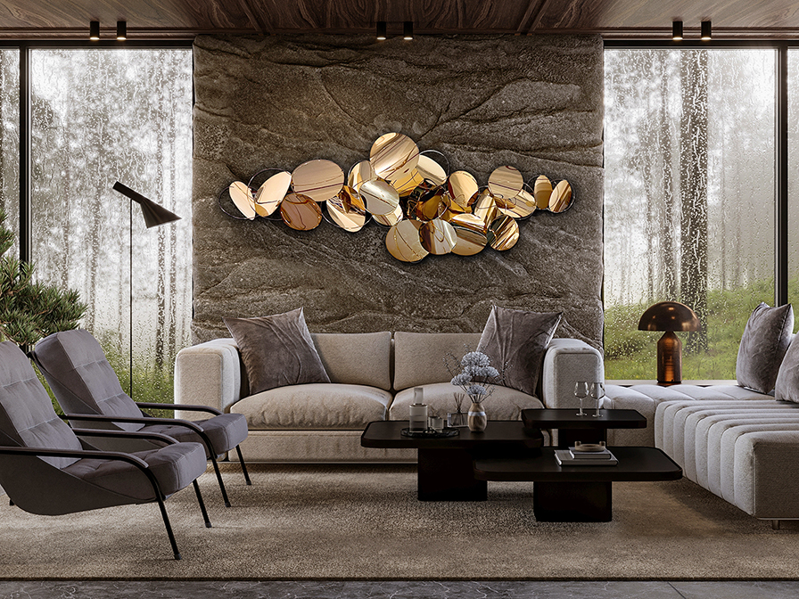 Schuller Decoration,mirrors and.. Bass-relieves Serenity 895323  SERENITY- WALL SCULPTURE STEEL ROSE GOLD